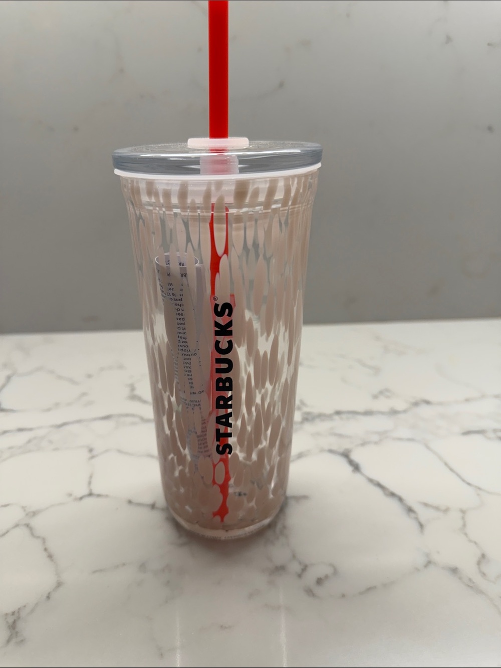 NWT Starbucks fall 2026 pumpkin glass cold cup Tumbler with Straw - Picture 3 of 6